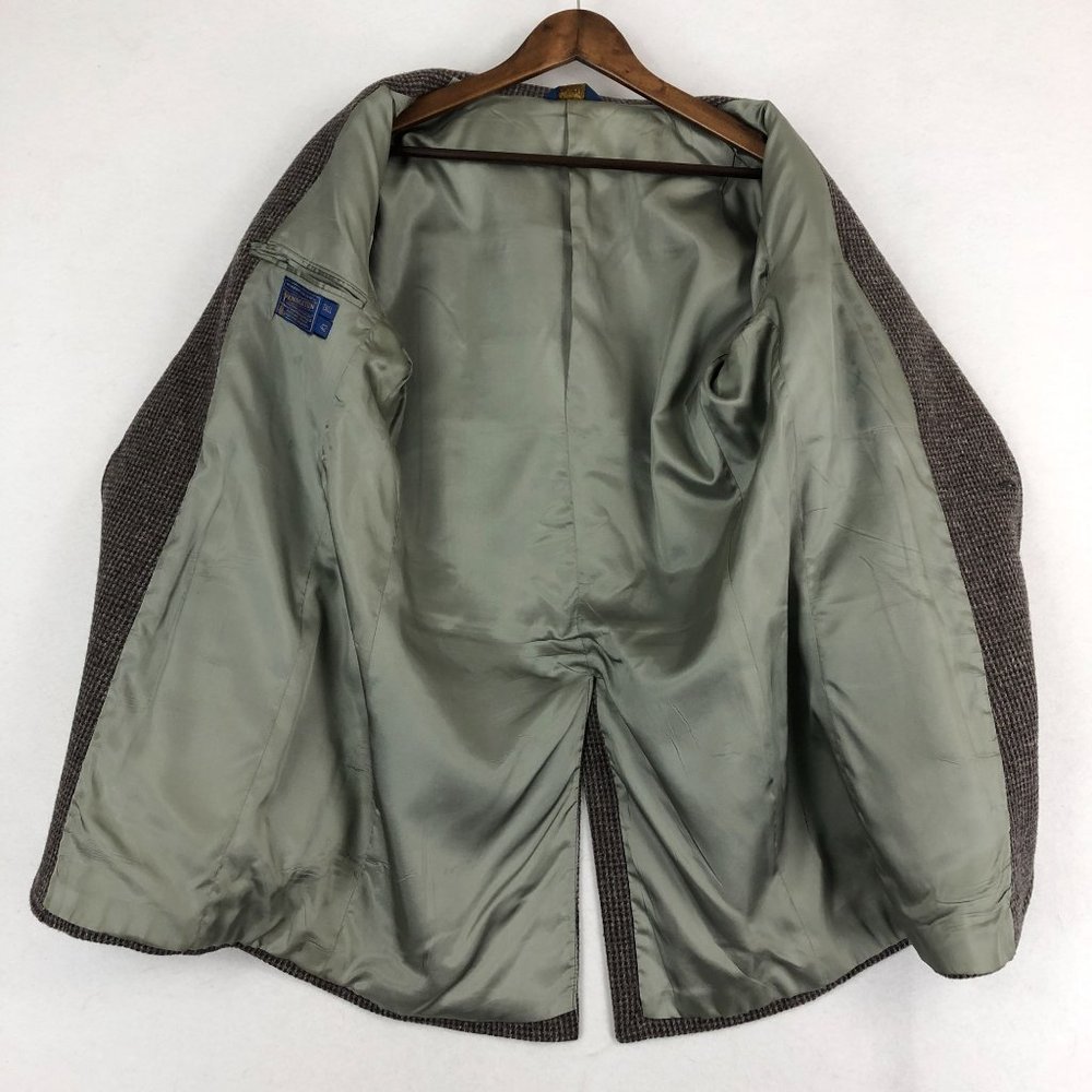 Pendleton VTG Men's Size 42T Brown Grey Virgin Wool Two-Button Blazer Jacket - Picture 9 of 11